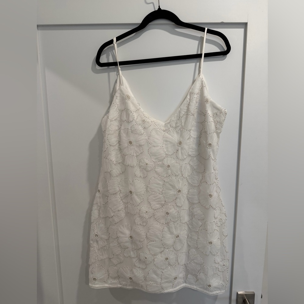 Abercrombie White Beaded Mini Dress